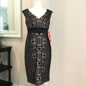NWT black lace overlay dress